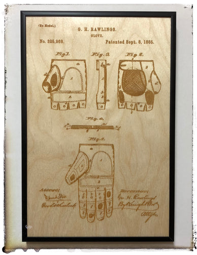 Baseball Glove Patent Drawing