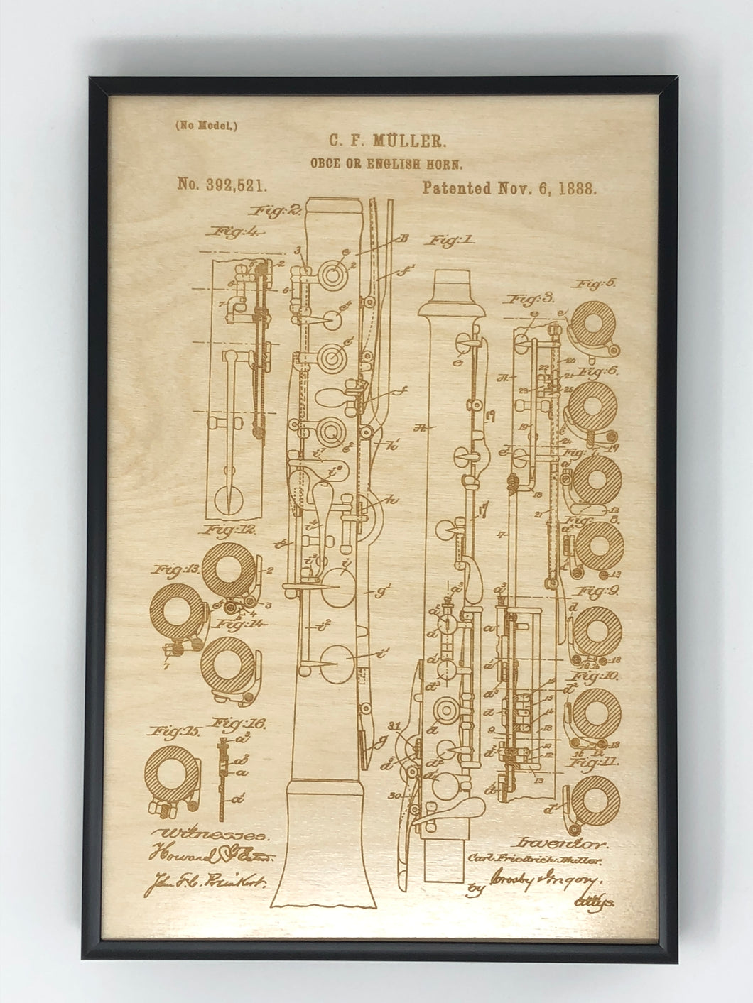 Oboe / English Horn Patent Drawing