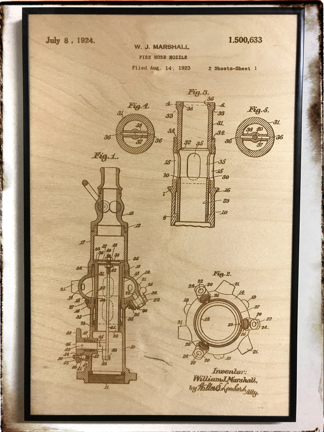 Fire Hose Nozzle Patent Drawing