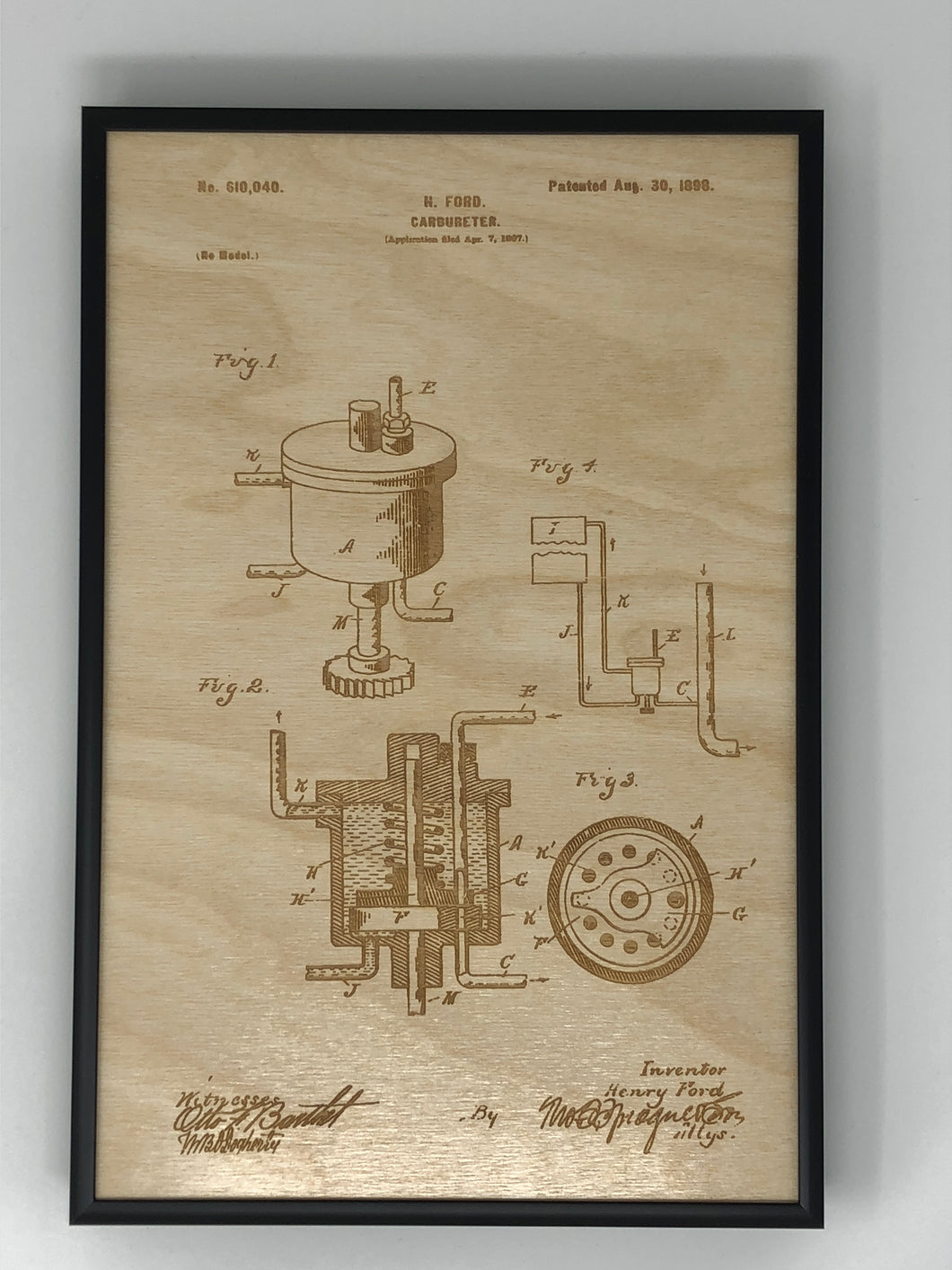 Ford Carbureter Patent Drawing