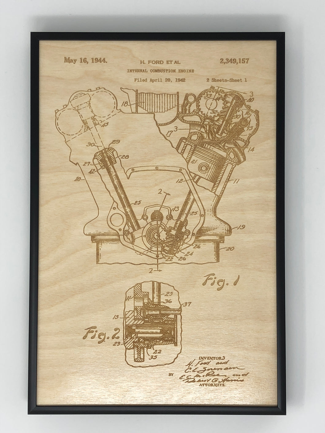 Ford Internal Combustion Engine Patent Drawing