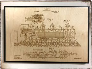 Bennett Locomotive Patent Drawing