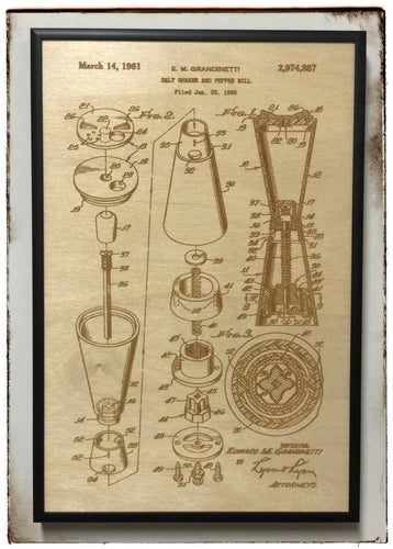 Salt Shaker and Pepper Mill Patent Drawing