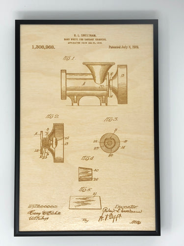 Sausage Grinder Patent Drawing