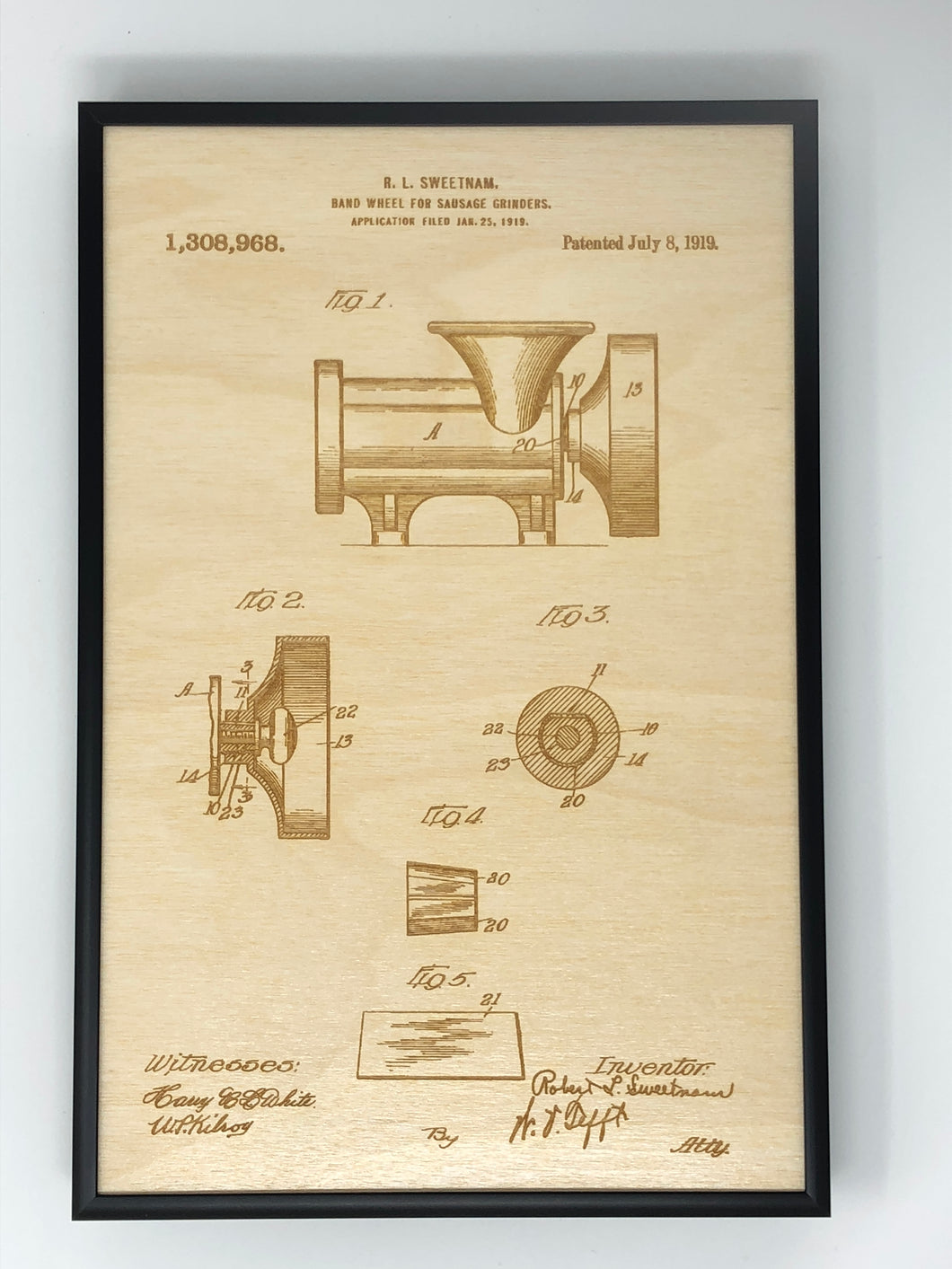 Sausage Grinder Patent Drawing