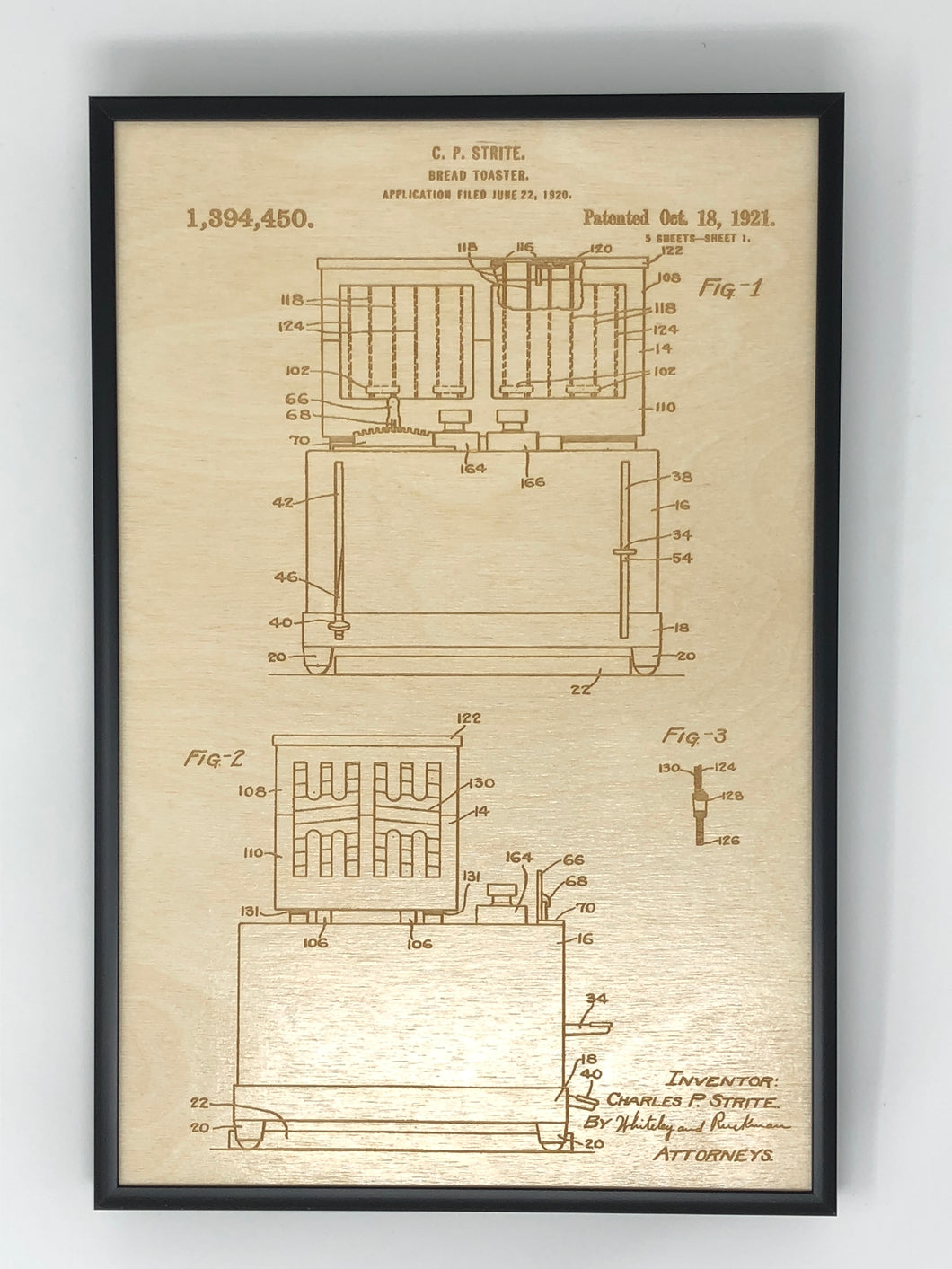 Bread Toaster Patent Drawing