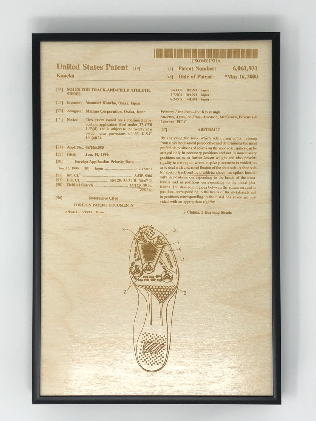 Track Cleat Patent Drawing