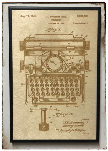 Typewriter Patent Drawing