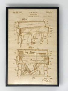 Upright Piano Patent Drawing