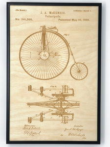 Velocipede Patent Drawing