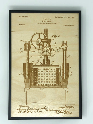 Wine Press Patent Drawing