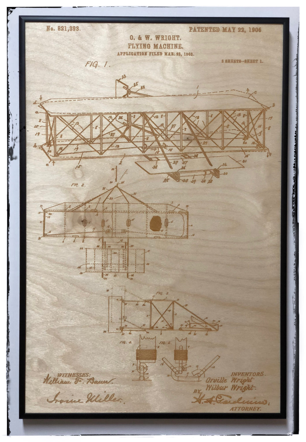 Wright Flyer Patent Drawing